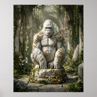 Marmor Gorilla Murgröna Ruiner Poster