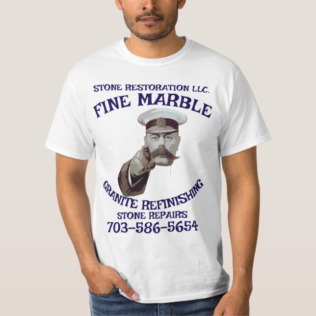 Marmor Granit Uppfräschning Reparation 703-586-565 T Shirt (Framsida)