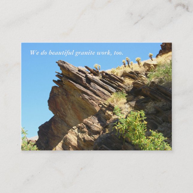 Marmor- & granitfabriceringinstallation & visitkort (Framsida)