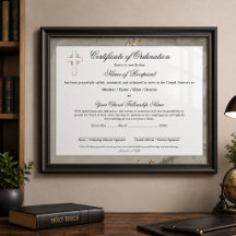 Marmor & Guld Äldres Ordination Certificate