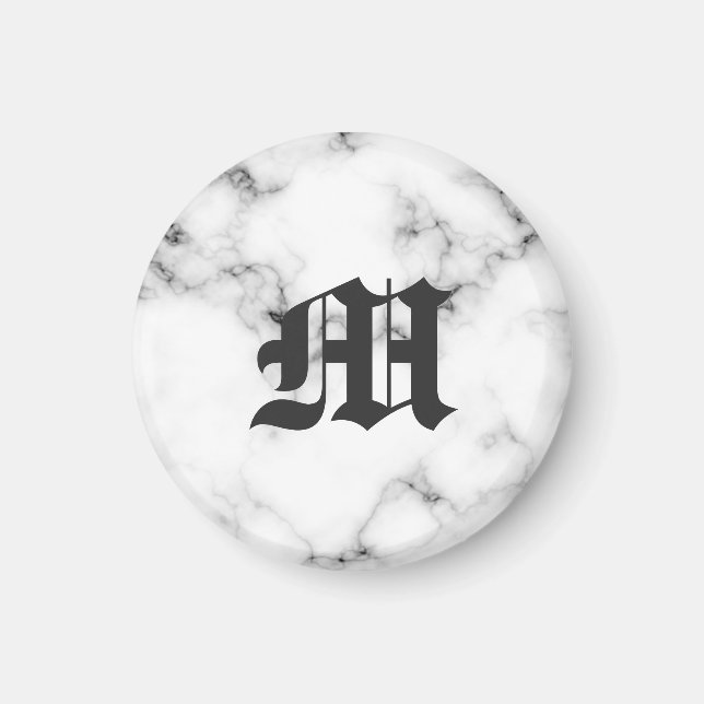 Marmor monogram magnet (Framsidan)