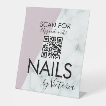 Marmor Nagelsalong Utnämningar QR-kod