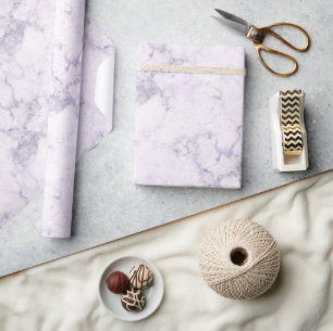 Marmor Natursten Grå med Mjuk Lila Rosa Ådring Presentpapper