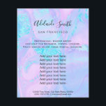 marmor och faux glitter flygblad<br><div class="desc">skönhetssalon professionell makeup artist fluor</div>