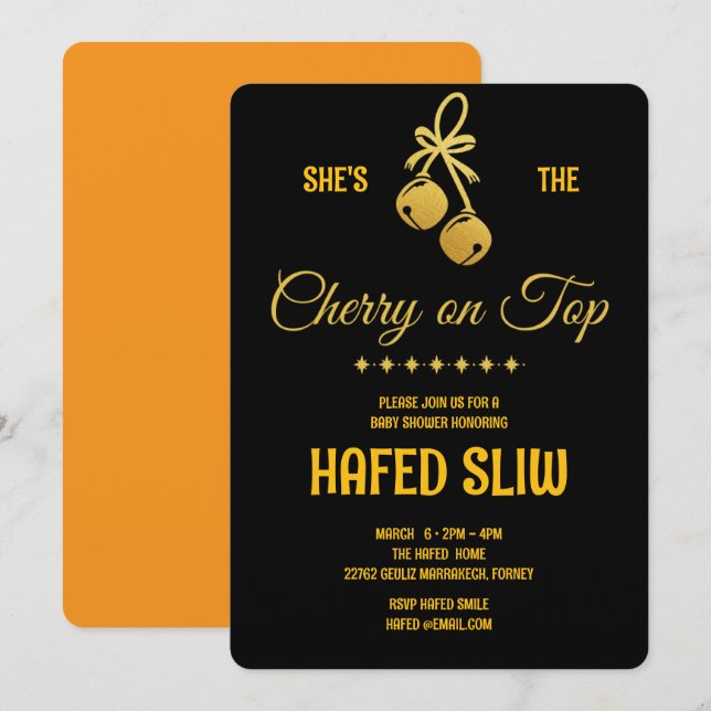 Marmor- och guldbröllopsinbjudningar, guldbröllop  inbjudningar (Fram/baksida)