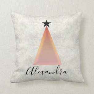 Marmor och rosa guld, Monogrammed jul Kudde