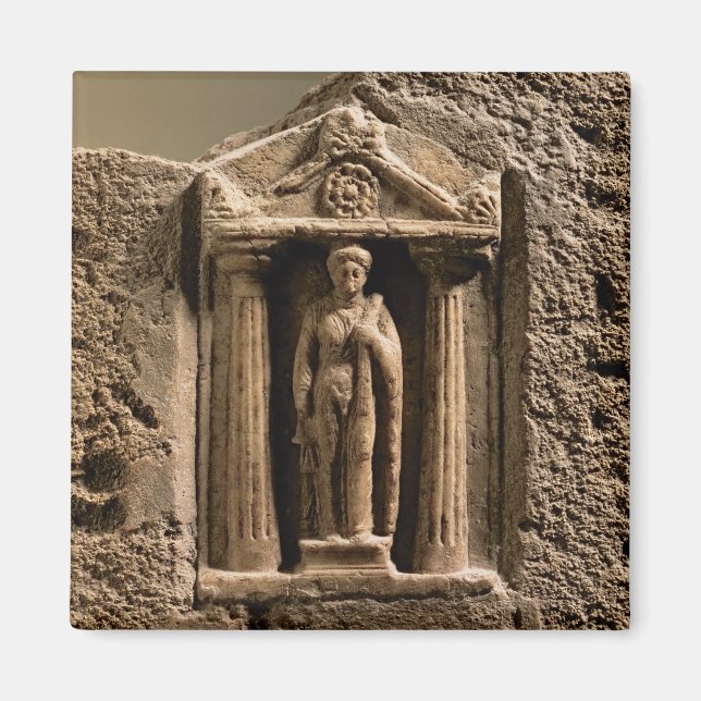 Marmor och sandstensstel med kvinnlig kinu magnet (Framsidan)