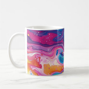 marmor, regnbåge, färg, geometrisk utformning, fär kaffemugg