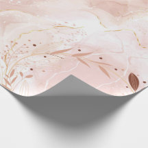 Marmor Rosa Glitter Inpackningspapper