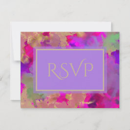 Marmor rosa, lila och guld OSA kort