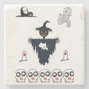 Marmor Stenkoft Halloween Underlägg Sten