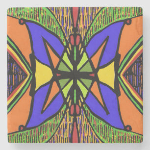Marmor Stenkojare med Abstrakt Design Stenunderlägg