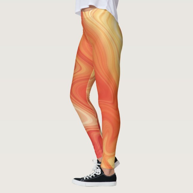Marmor Stil Flöde Leggings (Vänster)