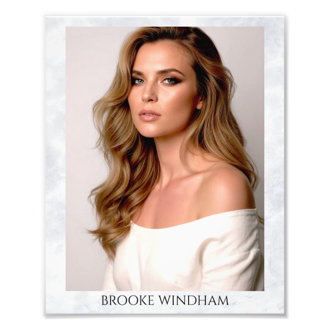 Marmor tryckta Headshot Bilder - 8x10 Tryck (Framsidan)