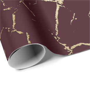 Marmor Urban för Burgundy rödbrun röd guldabstr Presentpapper