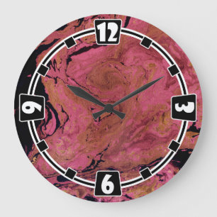 Marmor, vattenfärg stor klocka