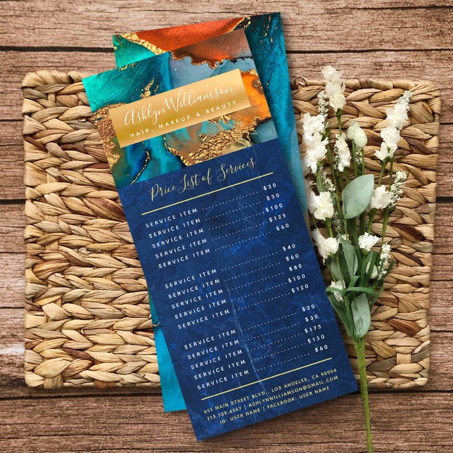 Marmor, vattenfärgsköldpaddor, skönhetssalonger i  reklamkort (Skapare uppladdad)