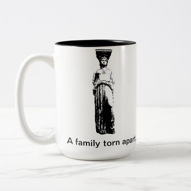 Marmorar återförenad Caryatidmugg Två-Tonad Mugg (Vänster)