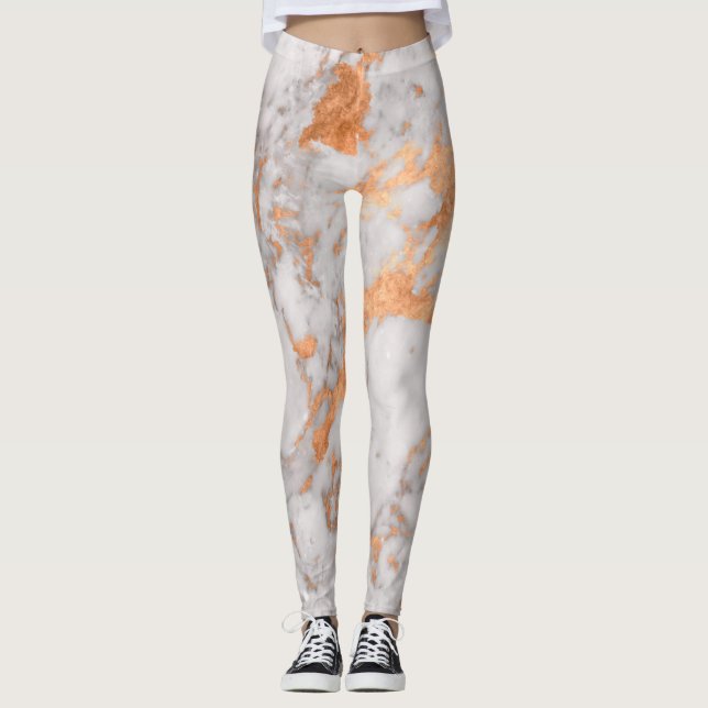 Marmorera & förkoppra damasker leggings (Framsida)