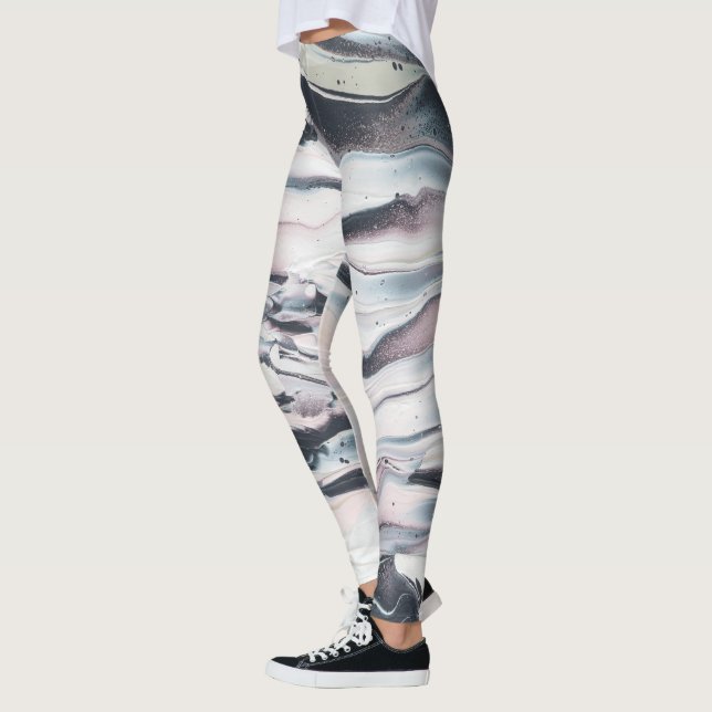 Marmorera v-skörden leggings (Vänster)