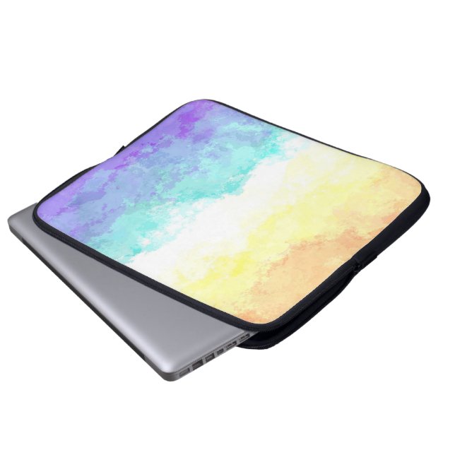 Marmorera Virvlande Boho Abstrakt Genderfaun Pride Laptop Fodral (Framre botten)