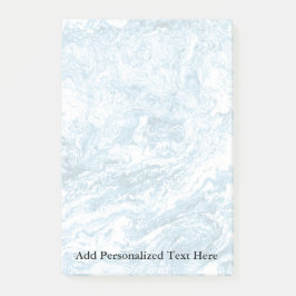 Marmorerad abstrakt design| Blå och vit Post-it Block