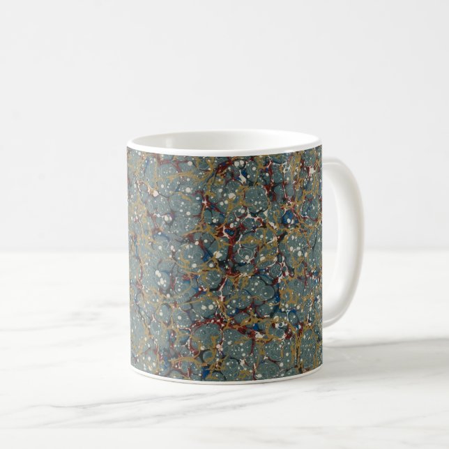 Marmorerad Abstrakt Målning Kaffemugg (Framsida höger)