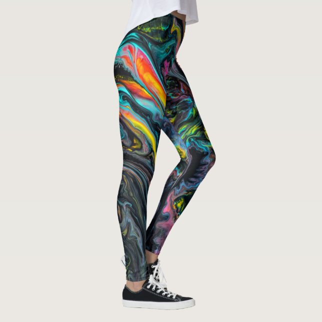 Marmorerad färg leggings (Höger)