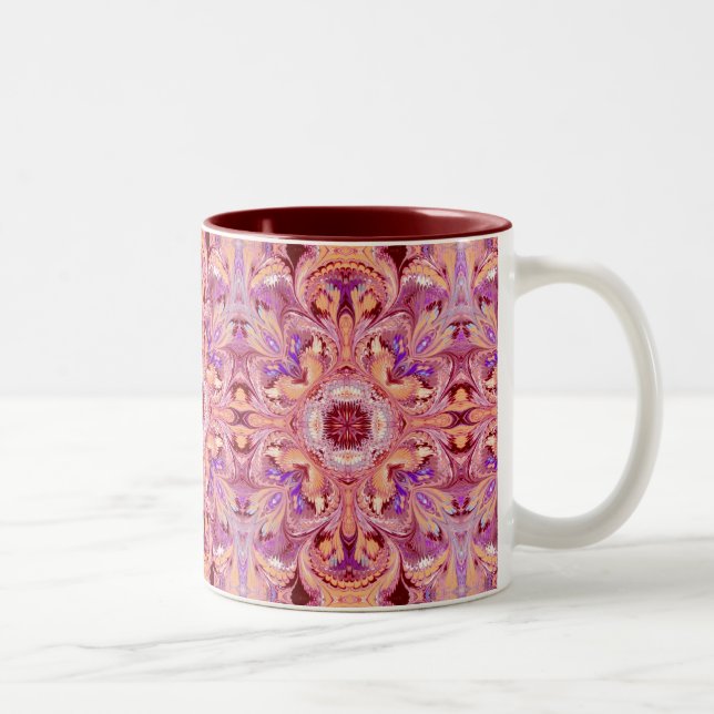 Marmorerad keramisk mugg för Kaleidoscopemönster (Höger)