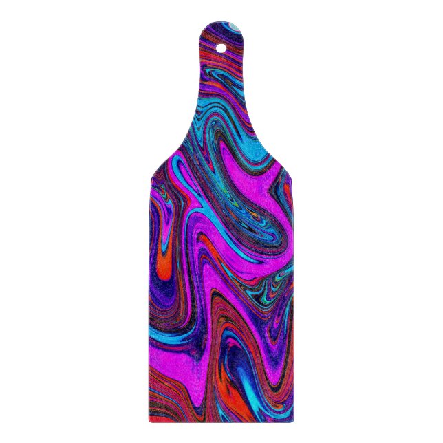 Marmorerad Magenta, blå och röd Abstrakt konst (Framsidan)