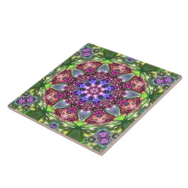 marmorerad mandala i lättfärgad blomfururist kakelplatta