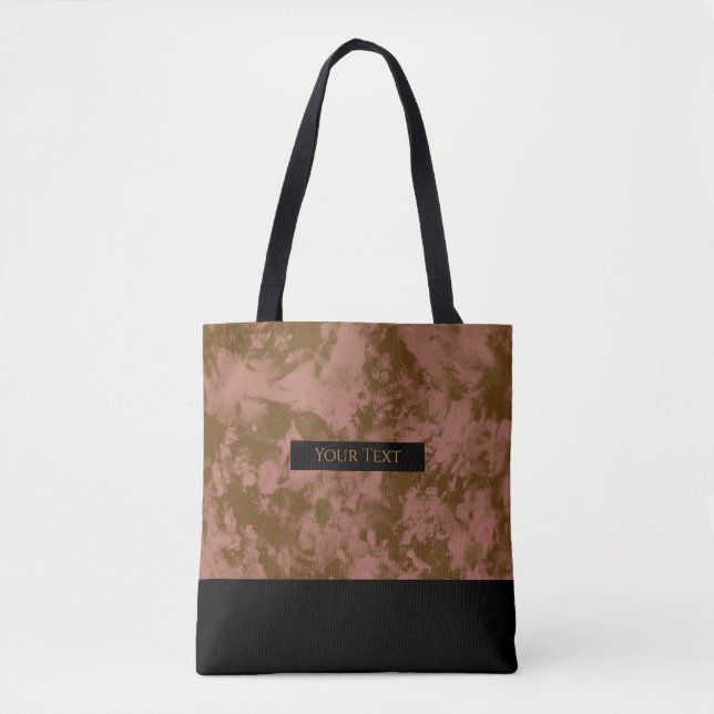 Marmorerad Orange | Chic Semestertotebag Tygkasse (Framsida)