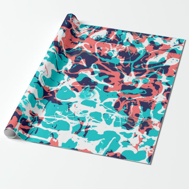 Marmorerad papper konsthistorik med ljus och propp presentpapper (Utrullad)