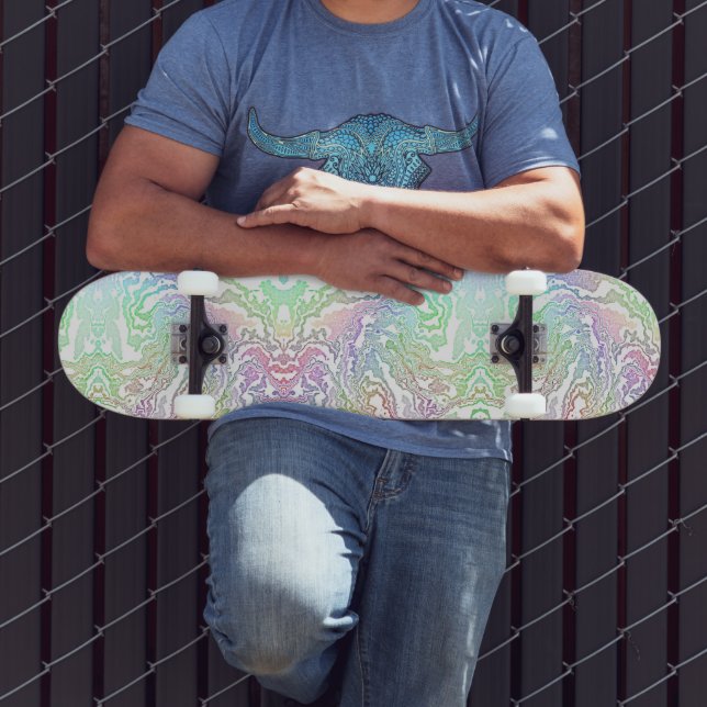 Marmorerad regnbåge mini skateboard bräda 18,5 cm (Utomhus 3)