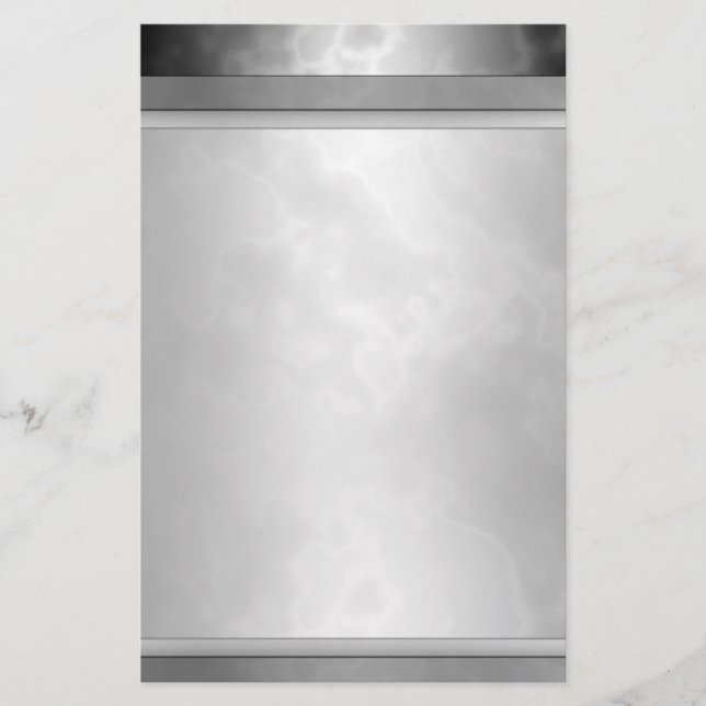 Marmorerad svart stationär 5,5" x 8,5", (Framsida)