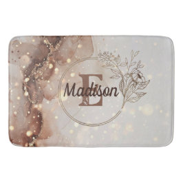 Marmorerad vattenfärg med Glitter-accenter Badrumsmatta