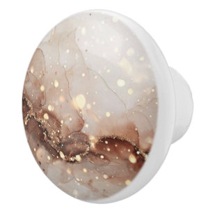 Marmorerad vattenfärg med Glitter-accenter Knopp