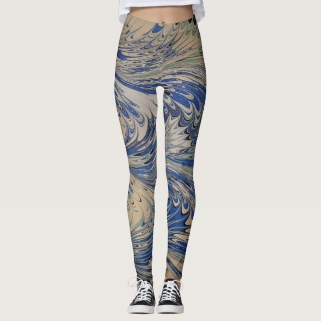 Marmorerade Leggings (Framsida)