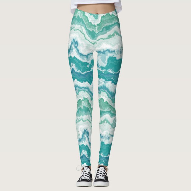 marmorerat havsskum: leggings (Framsida)