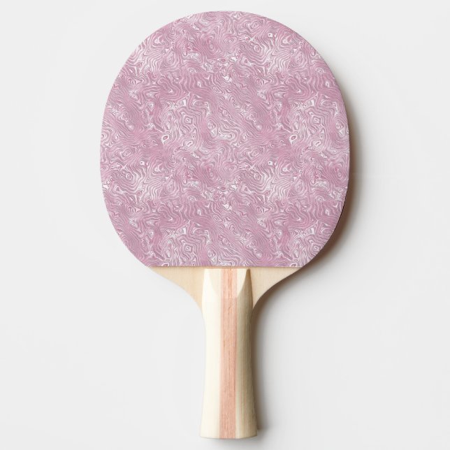 Marmorerat siden moiré-mönster i dammig rosa pingisracket (Framsidan)