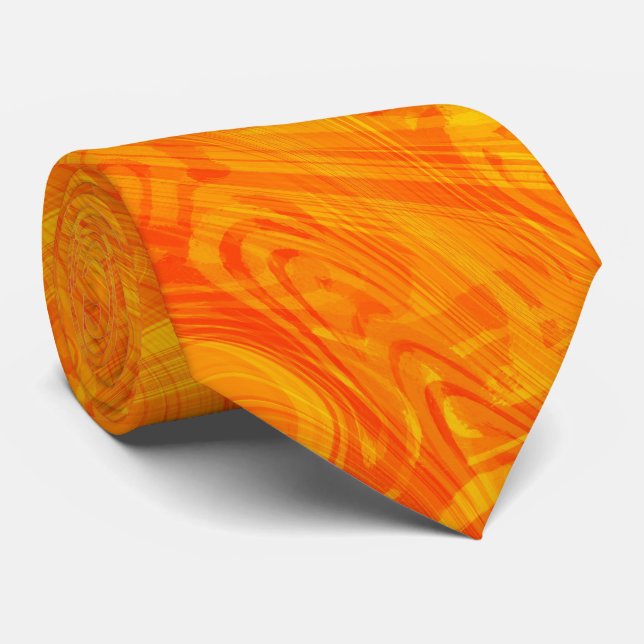 Marmorering Orange Mönster  Slips (Rullad)
