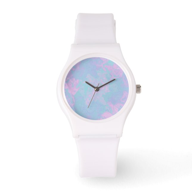 Marmorering Pastell Armbandsur (Framsida)