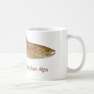 Marmorforell av den Julian alpernamuggen Kaffemugg