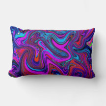 Marmoriserad Magenta, Blå och Röd Abstrakt Konst