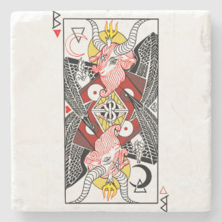 Marmorkustfartyg för WILDCARDXFAUST Baphomet Stenunderlägg