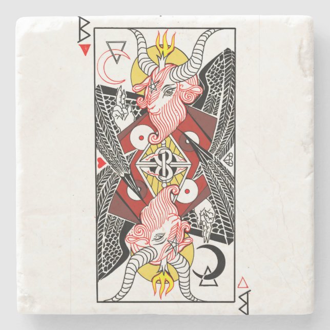 Marmorkustfartyg för WILDCARDXFAUST Baphomet Stenunderlägg (Framsidan)