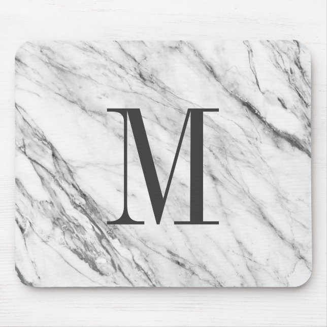 Marmorsten Monogrammed MousePad Musmatta (Framsidan)