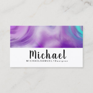 Marmorvåg Inredning Hår Salong Designer Visitkort