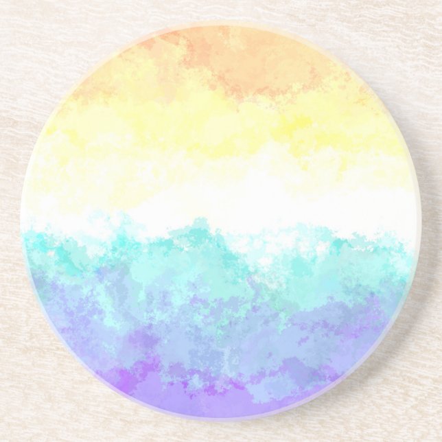 Marmorvirvlad Boho Abstrakt Genderfaun Pride Flagg Underlägg (Framsidan)