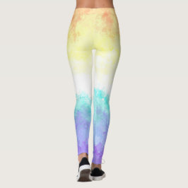 Marmorvirvlad Boho Abstrakt Genderfaun Prideflagga Leggings
